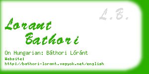 lorant bathori business card