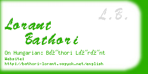 lorant bathori business card